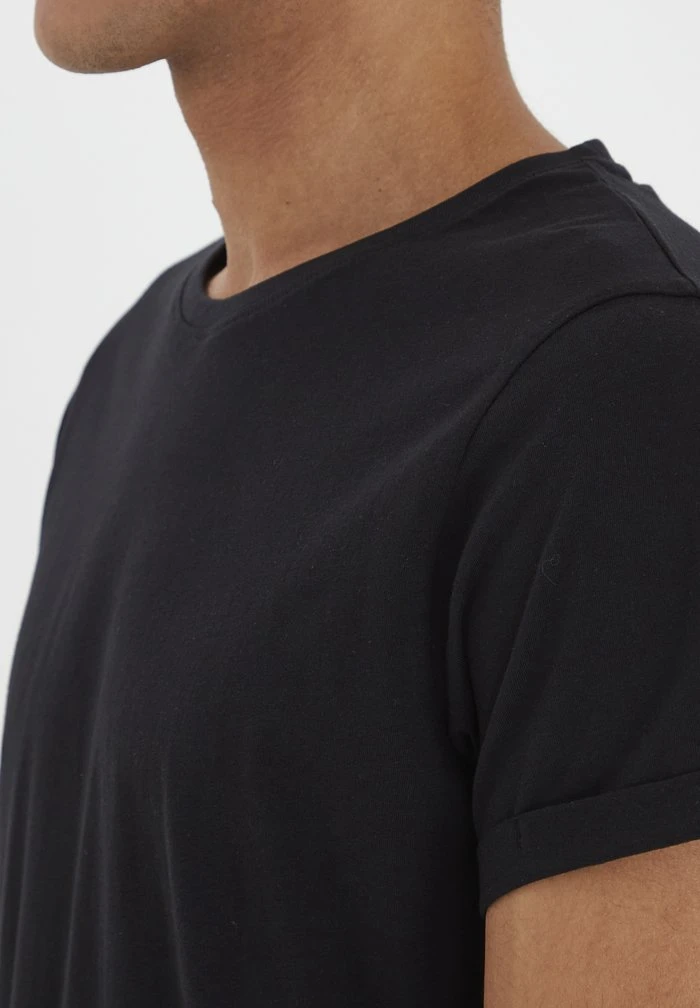 Nouveau 😍 Solid SDLONGO - T-shirt Basique - Black 🛒 4 Nouveau 😍 Solid SDLONGO - T-shirt Basique - Black 🛒 – Image 4