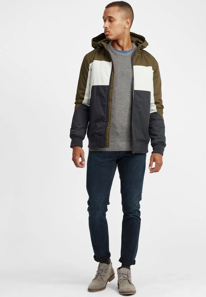 Budget 🛒 Solid SDTHELLO - Veste Mi-saison - Dark Grey 🔥 2 Budget 🛒 Solid SDTHELLO - Veste Mi-saison - Dark Grey 🔥 – Image 2