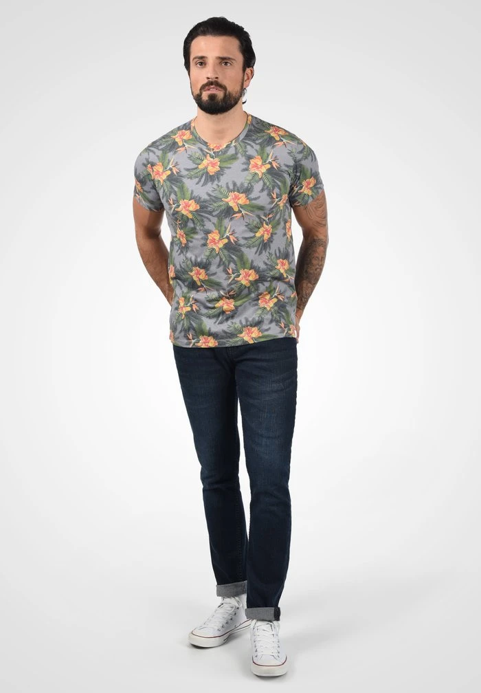 Tout neuf 👍 Solid SDFAIK - T-shirt Imprimé - Mid Grey 🌟 2 Tout neuf 👍 Solid SDFAIK - T-shirt Imprimé - Mid Grey 🌟 – Image 2