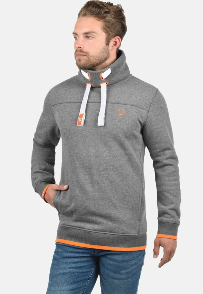 Promo đ Solid SDBENJAMIN - Sweatshirt - Grey Melange â 1 Promo đ Solid SDBENJAMIN - Sweatshirt - Grey Melange â