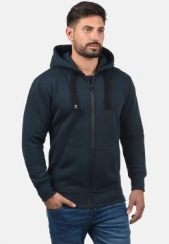 Vente flash 🎁 Solid SDBENE - Sweat à Capuche Zippé - Blue 🎉