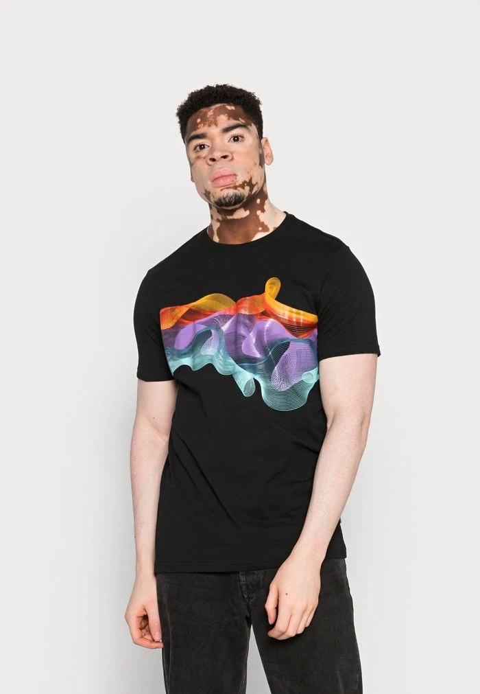 Meilleure affaire ✨ Solid PIETER - T-shirt Imprimé - Black ⭐ 1 Meilleure affaire ✨ Solid PIETER - T-shirt Imprimé - Black ⭐