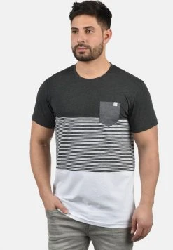 Offres 🥰 Solid SDMALTE - T-shirt Imprimé - Dark Grey ⌛