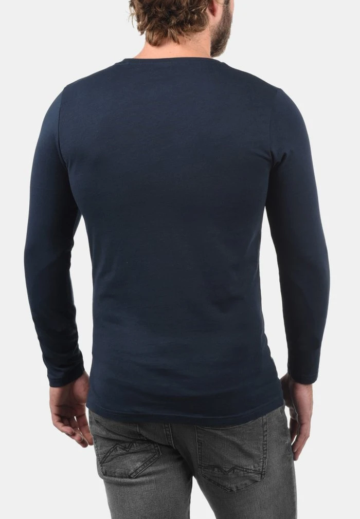 Le moins cher 😀 Solid SDBASIL - T-shirt à Manches Longues - Dark Blue ⭐ 2 Le moins cher 😀 Solid SDBASIL - T-shirt à Manches Longues - Dark Blue ⭐ – Image 2