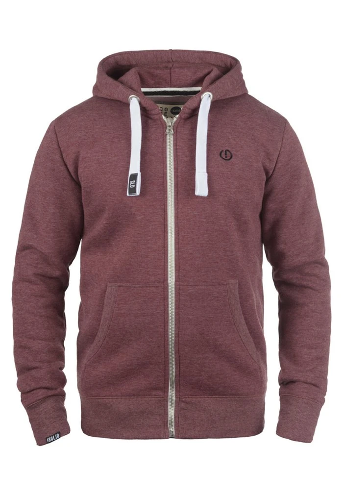 Promo ✔️ Solid SDBENNZIP - Sweat à Capuche Zippé - Wine Red ⭐ 4 Promo ✔️ Solid SDBENNZIP - Sweat à Capuche Zippé - Wine Red ⭐ – Image 4
