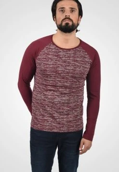 Remise 🛒 Solid SDMEVAN - T-shirt à Manches Longues - Wine Red 🥰