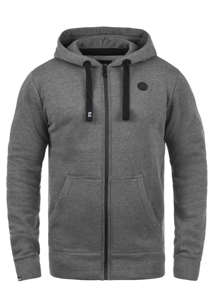 De gros ❤️ Solid SDBENE - Sweat à Capuche Zippé - Grey Melange 🎁 5 De gros ❤️ Solid SDBENE - Sweat à Capuche Zippé - Grey Melange 🎁 – Image 5