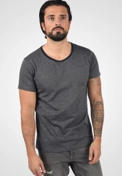 Offres 👍 Solid SDNED - T-shirt Imprimé - Insignia Blue Melange 🔔