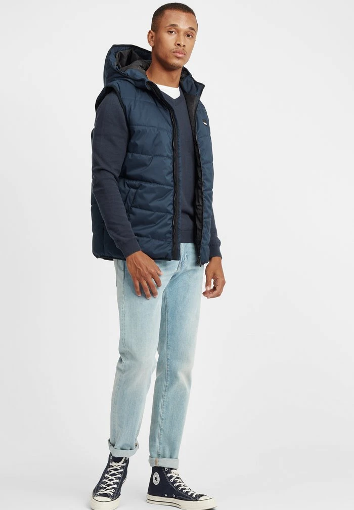 Le moins cher 😍 Solid SDATSU - Veste Sans Manches - Insignia Blue 👍 2 Le moins cher 😍 Solid SDATSU - Veste Sans Manches - Insignia Blue 👍 – Image 2