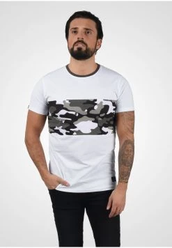 Meilleur prix 🧨 Solid SDCALLUX - T-shirt Imprimé - White Grey Melange ❤️