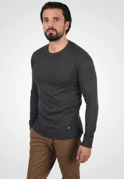 Vente flash 😀 Solid SDBARIMA - Pullover - Medium Grey Melange 😉