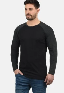 De gros ⌛ Solid SDBASTIEN - T-shirt à Manches Longues - Black 🛒