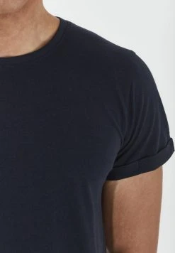 Top 10 ❤️ Solid SDLONGO - T-shirt Basique - Blue 🛒 -Solid Soldes f21d28f134024a9aa5f1cc38d620b8d6