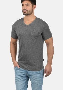 Le moins cher ⭐ Solid SDTEDROS - T-shirt Basique - Dark Grey W. White ✨
