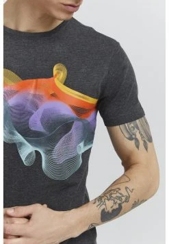 Top 10 ⌛ Solid PEDRO - T-shirt Imprimé - Dark Grey Melange ❤️ -Solid Soldes f942e2697dc34270b954e034a65989c7