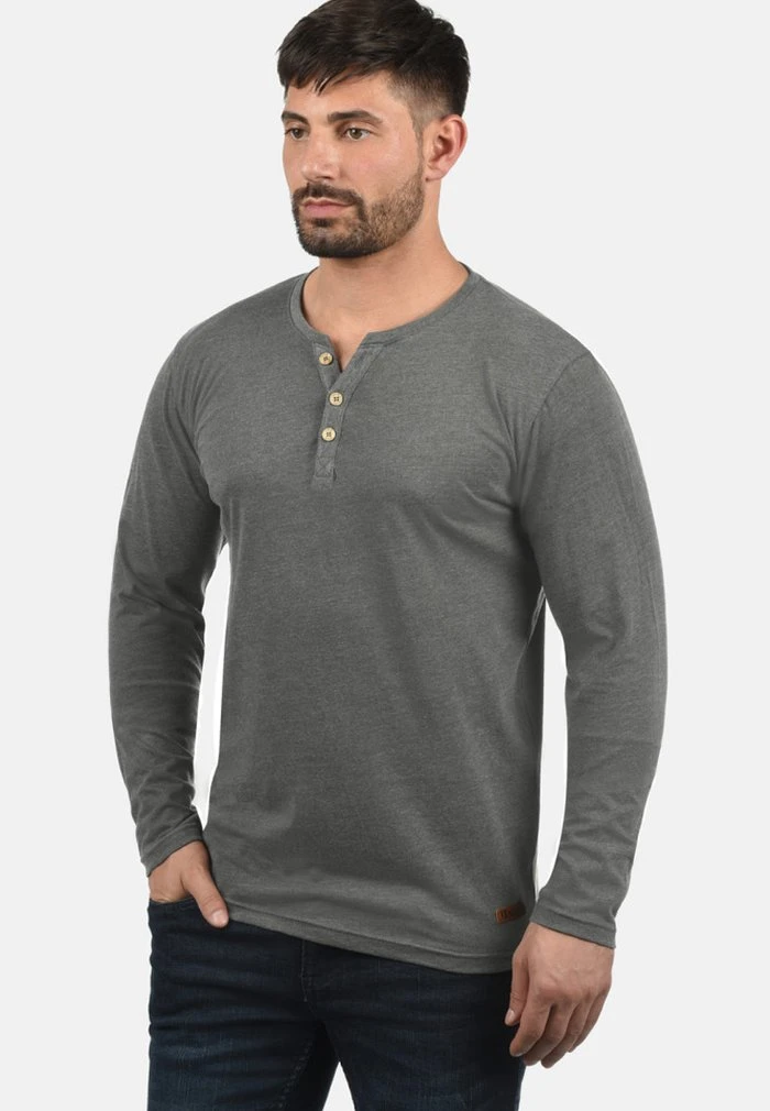 Nouveau ✔️ Solid VOLKO - T-shirt à Manches Longues - Grey Melange 🛒 1 Nouveau ✔️ Solid VOLKO - T-shirt à Manches Longues - Grey Melange 🛒