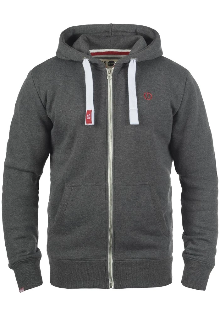 Bon marché 😍 Solid SDBENNZIP - Sweat à Capuche Zippé - Med Grey 🧨 3 Bon marché 😍 Solid SDBENNZIP - Sweat à Capuche Zippé - Med Grey 🧨 – Image 3