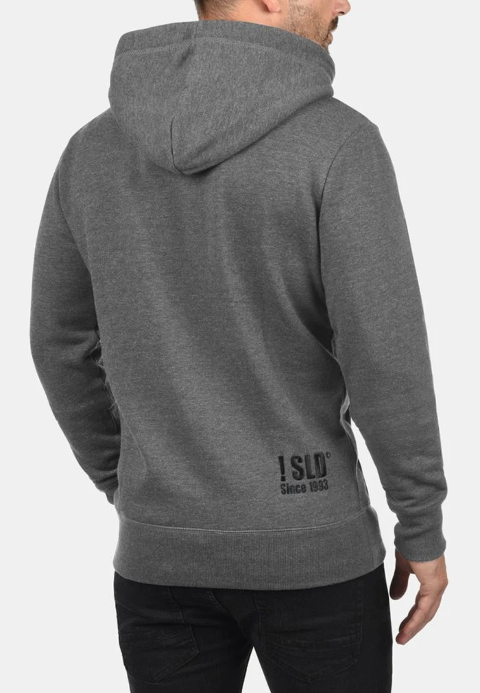 De gros ❤️ Solid SDBENE - Sweat à Capuche Zippé - Grey Melange 🎁 2 De gros ❤️ Solid SDBENE - Sweat à Capuche Zippé - Grey Melange 🎁 – Image 2